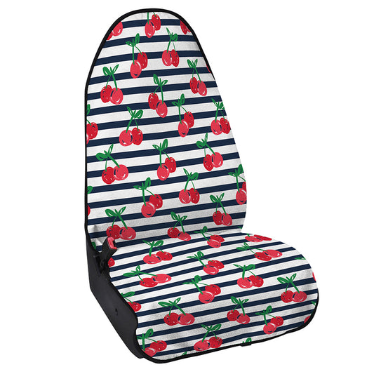 Cherry Striped Pattern Print Waterproof Car Seat Cover