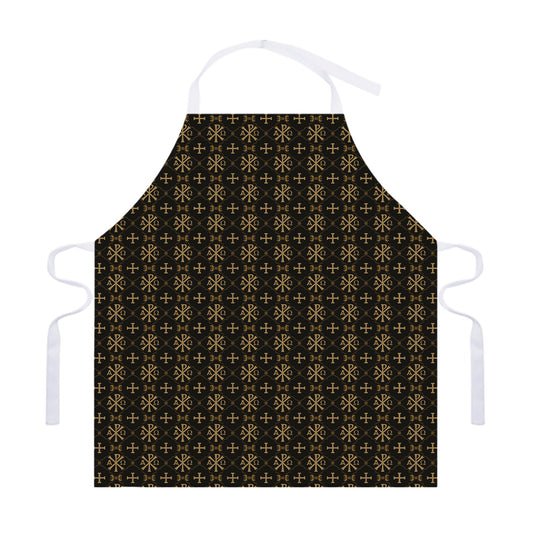 Chi Rho Orthodox Pattern Print Adjustable Apron
