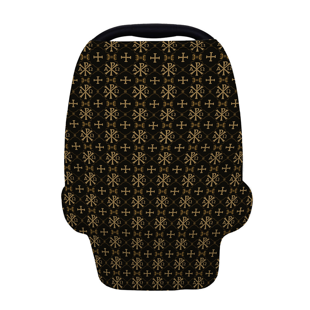 Chi Rho Orthodox Pattern Print Baby Seat Cover