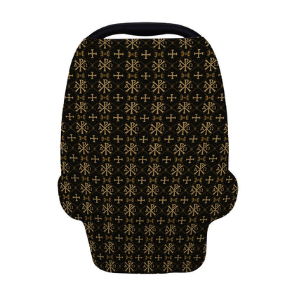 Chi Rho Orthodox Pattern Print Baby Seat Cover