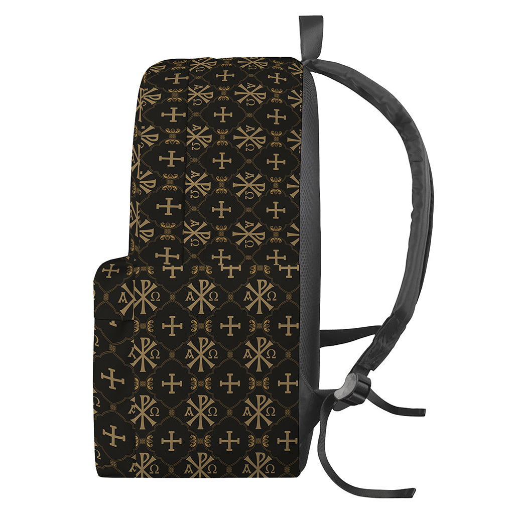 Chi Rho Orthodox Pattern Print Backpack