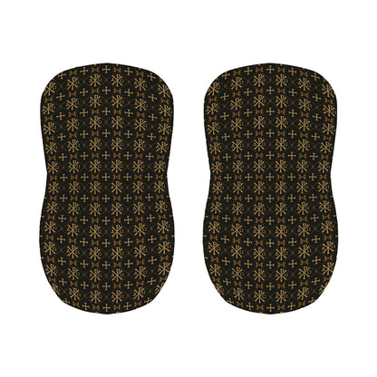 Chi Rho Orthodox Pattern Print Bar Stool Covers