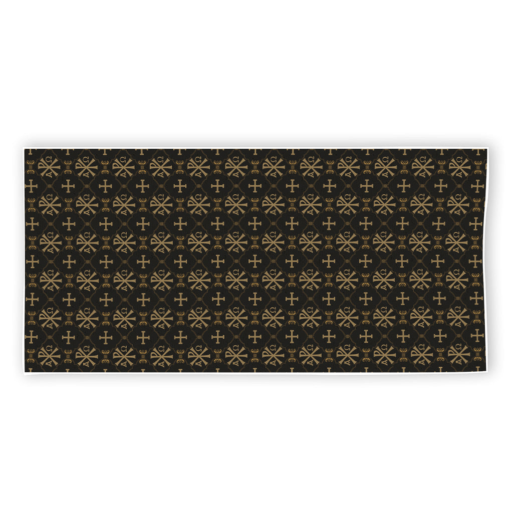 Chi Rho Orthodox Pattern Print Beach Towel