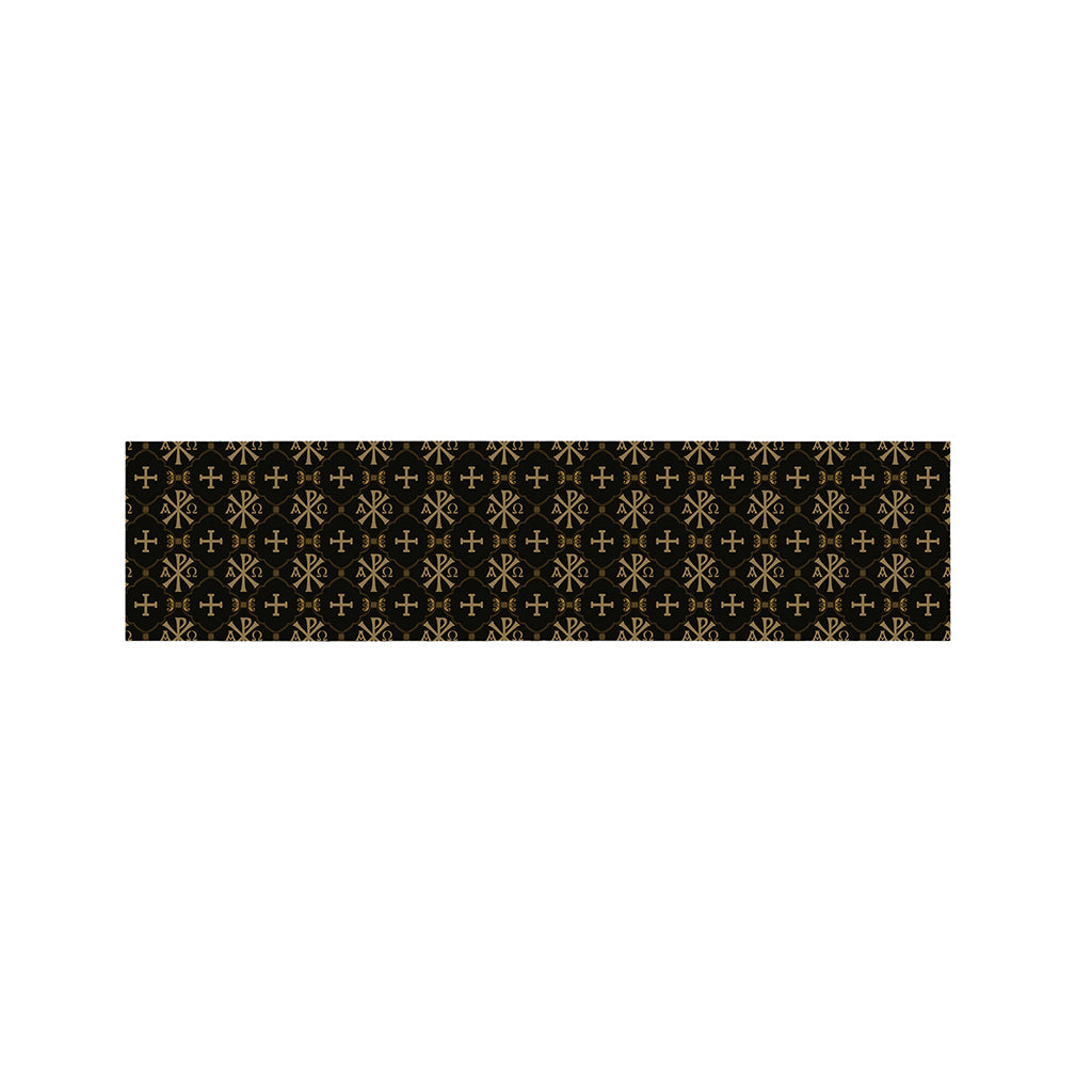 Chi Rho Orthodox Pattern Print Bed Runner