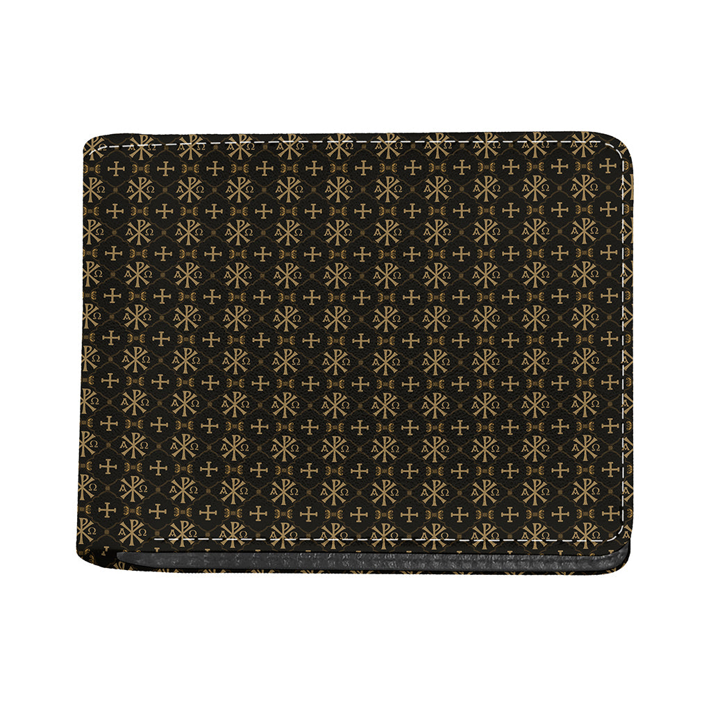 Chi Rho Orthodox Pattern Print Bifold Wallet