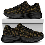 Chi Rho Orthodox Pattern Print Black Chunky Shoes