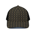 Chi Rho Orthodox Pattern Print Black Mesh Trucker Hat