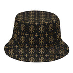 Chi Rho Orthodox Pattern Print Bucket Hat
