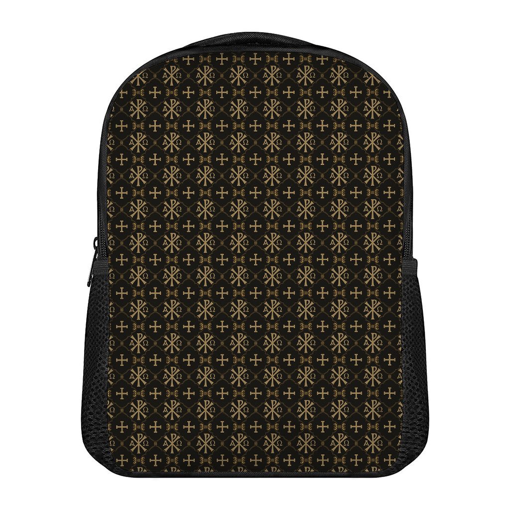 Chi Rho Orthodox Pattern Print Casual Backpack