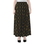 Chi Rho Orthodox Pattern Print Chiffon Maxi Skirt