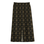 Chi Rho Orthodox Pattern Print Cotton Front Slit Maxi Skirt