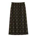 Chi Rho Orthodox Pattern Print Cotton Front Slit Maxi Skirt