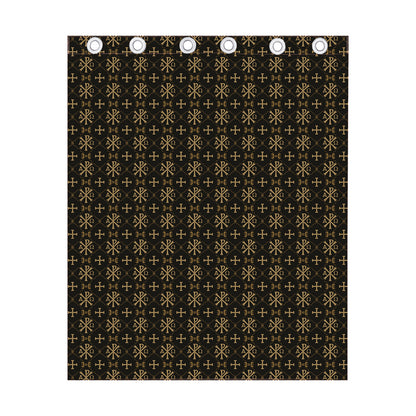 Chi Rho Orthodox Pattern Print Curtain