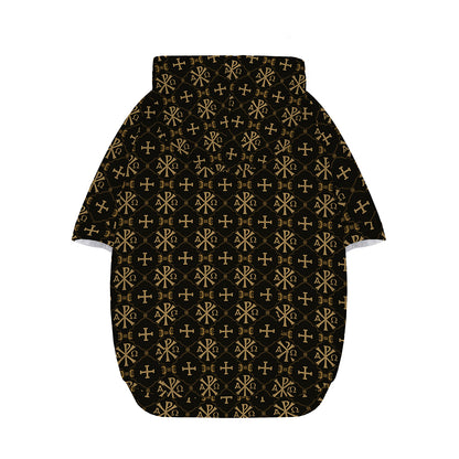 Chi Rho Orthodox Pattern Print Dog Zip Up Hoodie