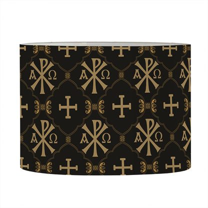Chi Rho Orthodox Pattern Print Drum Lamp Shade
