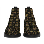 Chi Rho Orthodox Pattern Print Flat Ankle Boots