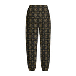 Chi Rho Orthodox Pattern Print Fleece Lined Knit Pants