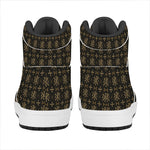 Chi Rho Orthodox Pattern Print High Top Leather Sneakers