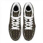 Chi Rho Orthodox Pattern Print High Top Leather Sneakers