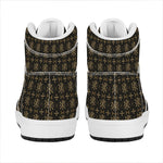 Chi Rho Orthodox Pattern Print High Top Leather Sneakers