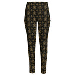 Chi Rho Orthodox Pattern Print High-Waisted Pocket Leggings