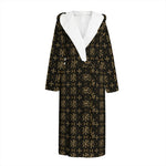 Chi Rho Orthodox Pattern Print Hooded Bathrobe