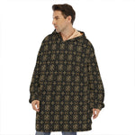 Chi Rho Orthodox Pattern Print Hoodie Blanket