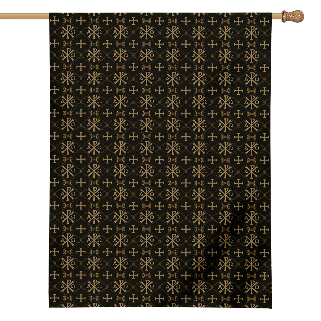 Chi Rho Orthodox Pattern Print House Flag