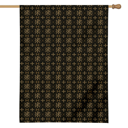Chi Rho Orthodox Pattern Print House Flag