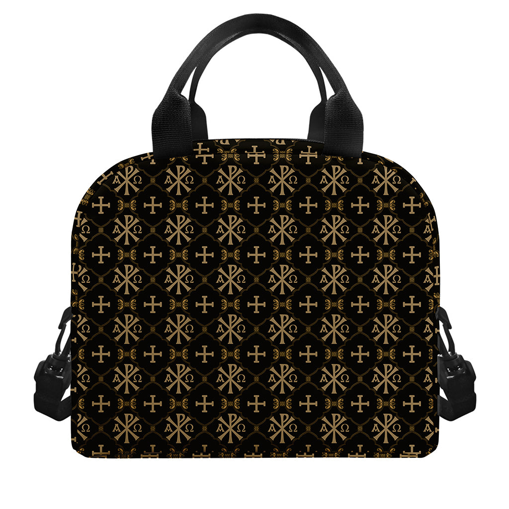 Chi Rho Orthodox Pattern Print Insulated Lunch Bag