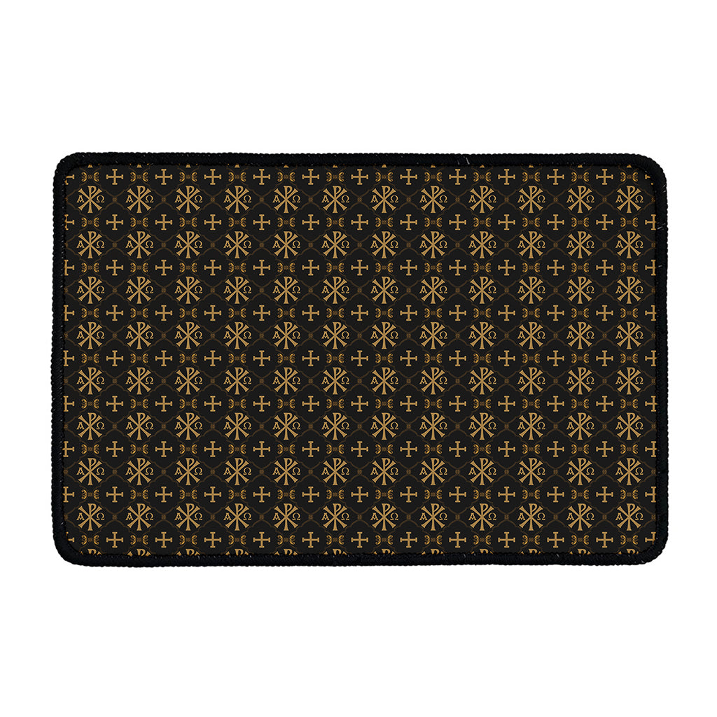 Chi Rho Orthodox Pattern Print Kitchen Mat