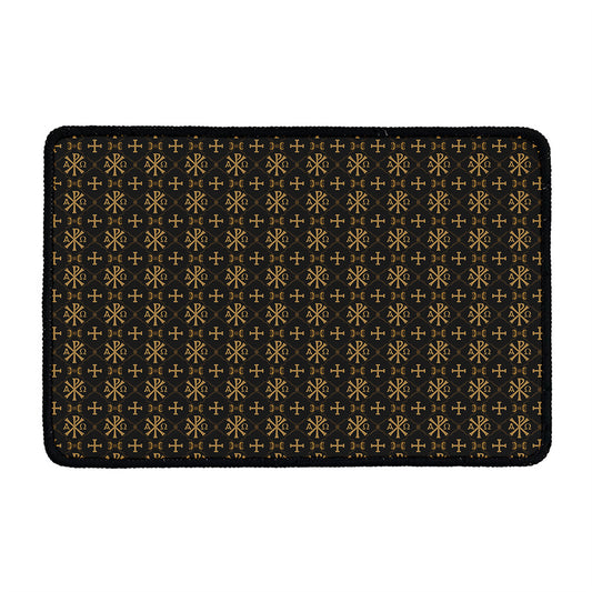 Chi Rho Orthodox Pattern Print Kitchen Mat