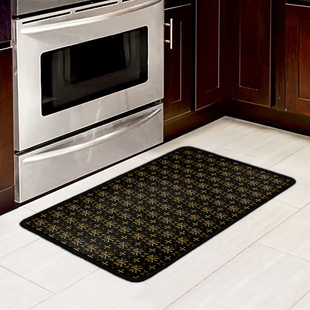 Chi Rho Orthodox Pattern Print Kitchen Mat