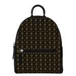 Chi Rho Orthodox Pattern Print Leather Backpack