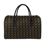 Chi Rho Orthodox Pattern Print Leather Duffle Bag