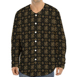 Chi Rho Orthodox Pattern Print Long Sleeve Baseball Jersey
