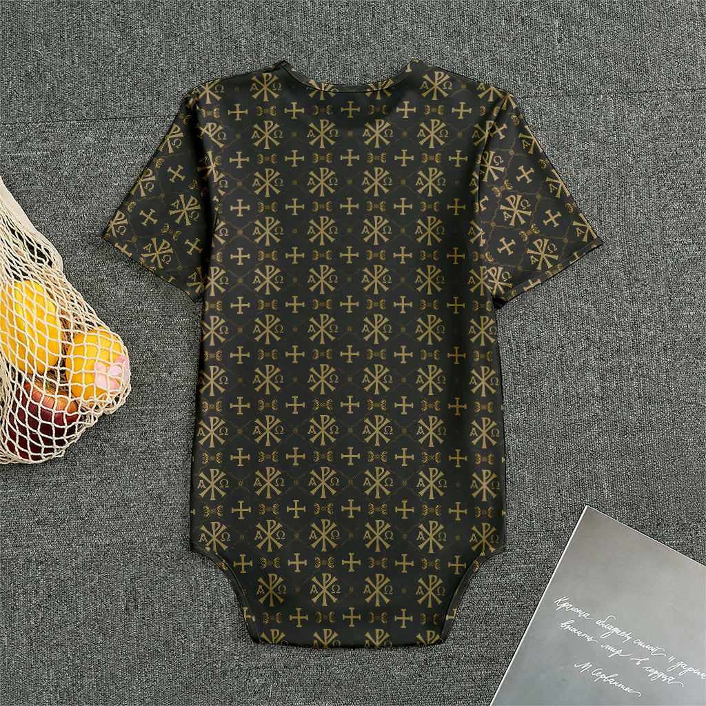 Chi Rho Orthodox Pattern Print Men's Bodysuit