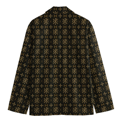 Chi Rho Orthodox Pattern Print Men's Cotton Blazer