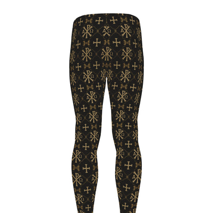 Chi Rho Orthodox Pattern Print Men's leggings
