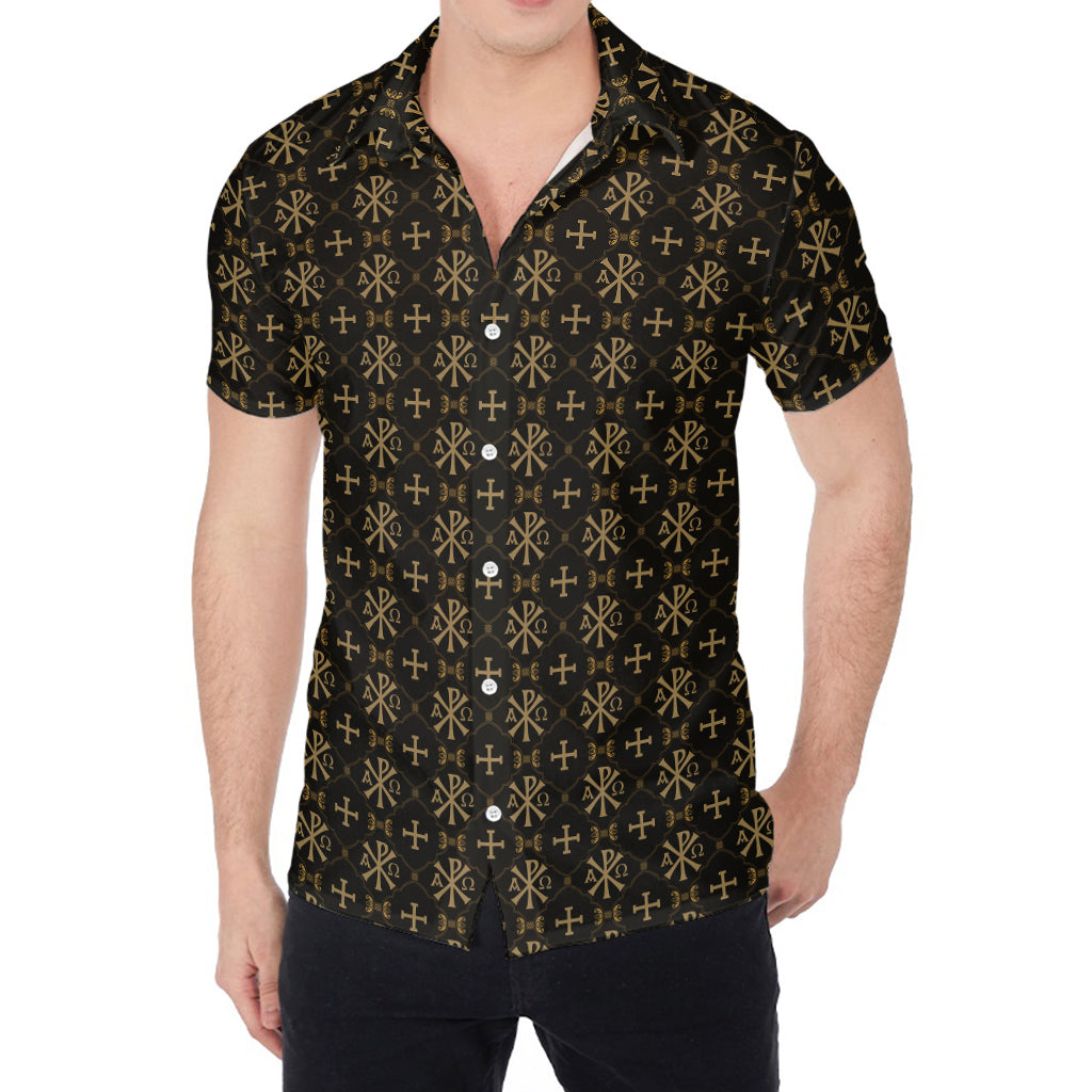 Chi Rho Orthodox Pattern Print Men's Shirt
