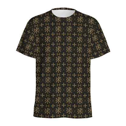 Chi Rho Orthodox Pattern Print Men's Sports T-Shirt