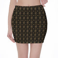 Chi Rho Orthodox Pattern Print Pencil Mini Skirt