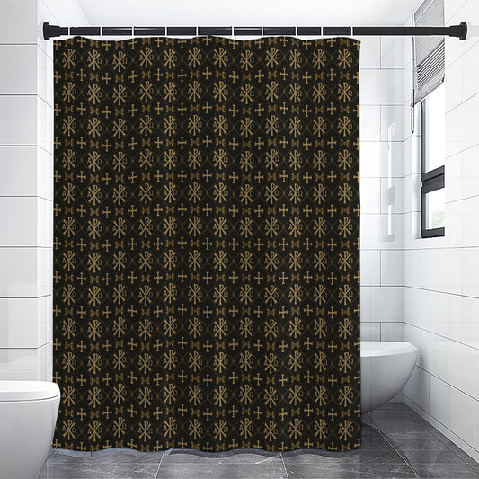 Chi Rho Orthodox Pattern Print Premium Shower Curtain