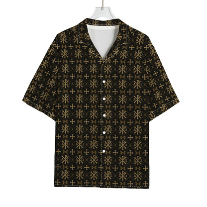 Chi Rho Orthodox Pattern Print Rayon Hawaiian Shirt