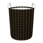 Chi Rho Orthodox Pattern Print Round Laundry Basket
