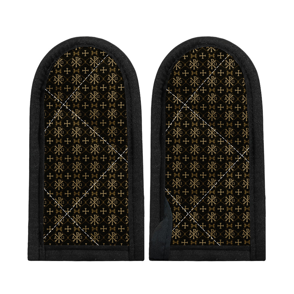 Chi Rho Orthodox Pattern Print Skillet Handle Cover