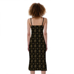 Chi Rho Orthodox Pattern Print Slim Fit Midi Cami Dress