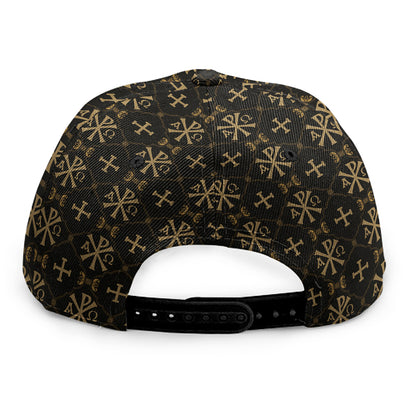 Chi Rho Orthodox Pattern Print Snapback Cap