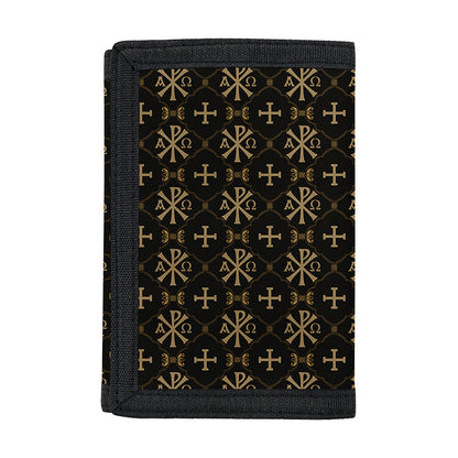 Chi Rho Orthodox Pattern Print Trifold Wallet