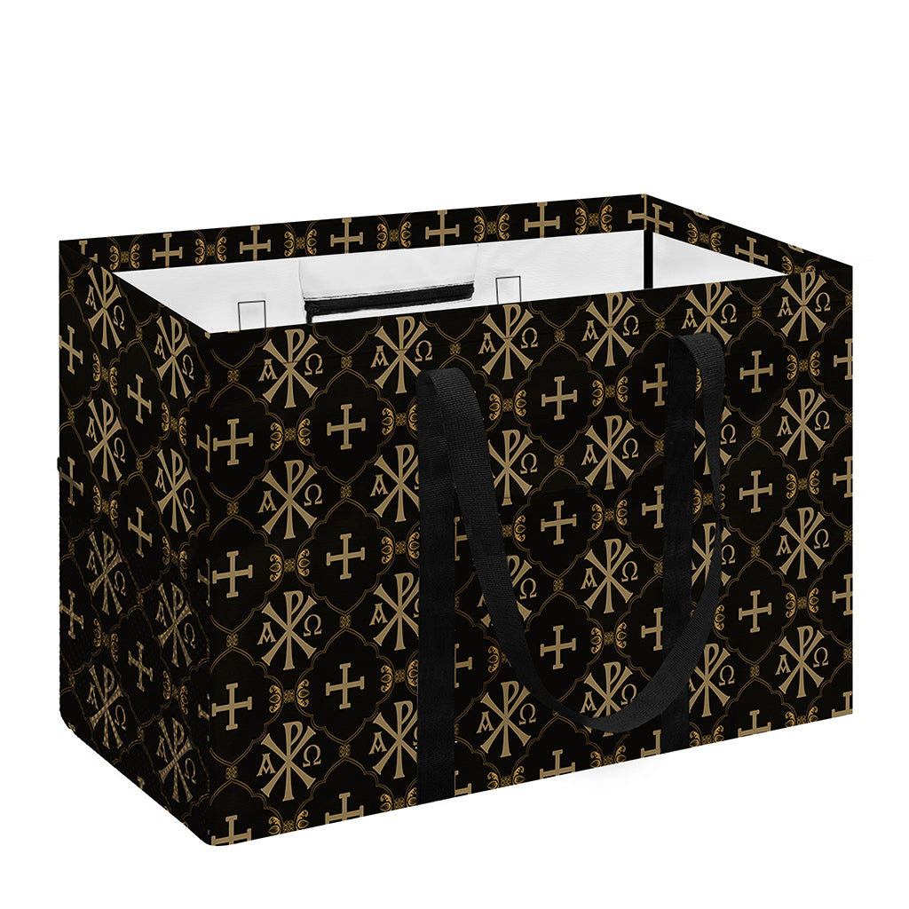 Chi Rho Orthodox Pattern Print Utility Tote Bag